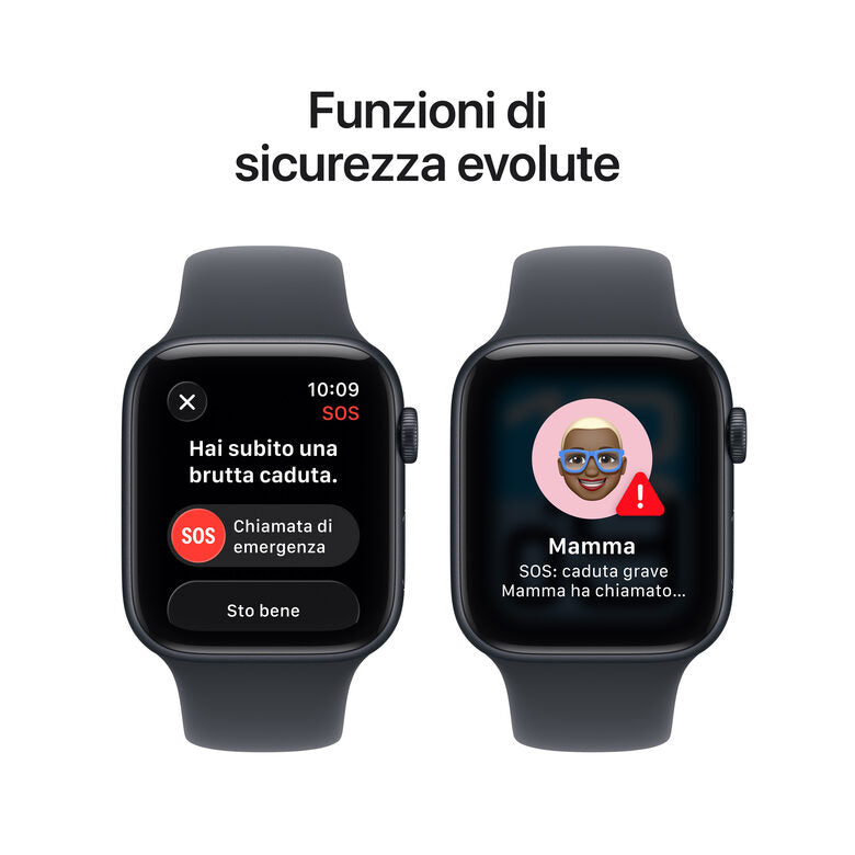 Apple Watch SE (3nd generation) SE 3 GPS + Cellular 44mm Cassa Alluminio Mezzanotte con Sport Band Mezzanotte - M/L