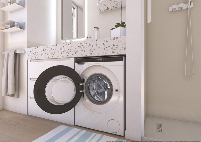 Candy ProWash 700 Mini, Lavatrice Compatta 5 KG, Classe A, 1200 giri, Bianco, Inverter, Wi-Fi, CW50-BP12307WU-S