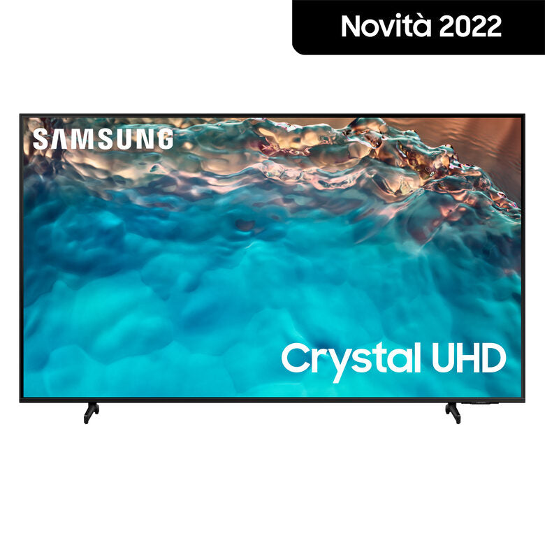 Samsung Series 8 TV Crystal UHD 4K 85” UE85BU8070 Smart TV Wi-Fi Black, Processore Crystal 4K, HDR, Colori reali, Suono ottimizzato
