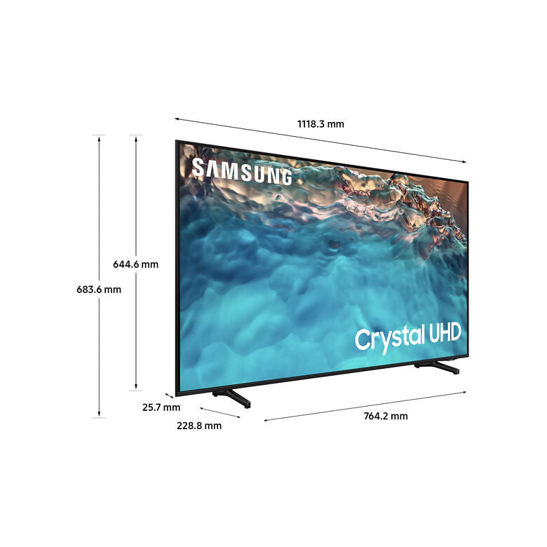 Samsung Series 8 TV Crystal UHD 4K 50” UE50BU8070 Smart TV Wi-Fi Black, Processore Crystal 4K, HDR, Colori reali, Suono ottimizzato