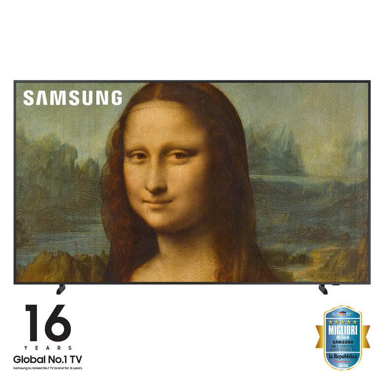 Samsung The Frame TV 4K 55” 55LS03B Smart TV Wi-Fi Black, Processore 4K, Cornice personalizzabile, Display anti-riflesso, Suono dinamico