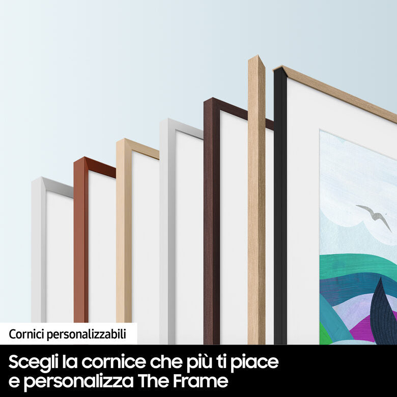 Samsung The Frame TV 4K 55” 55LS03B Smart TV Wi-Fi Black, Processore 4K, Cornice personalizzabile, Display anti-riflesso, Suono dinamico