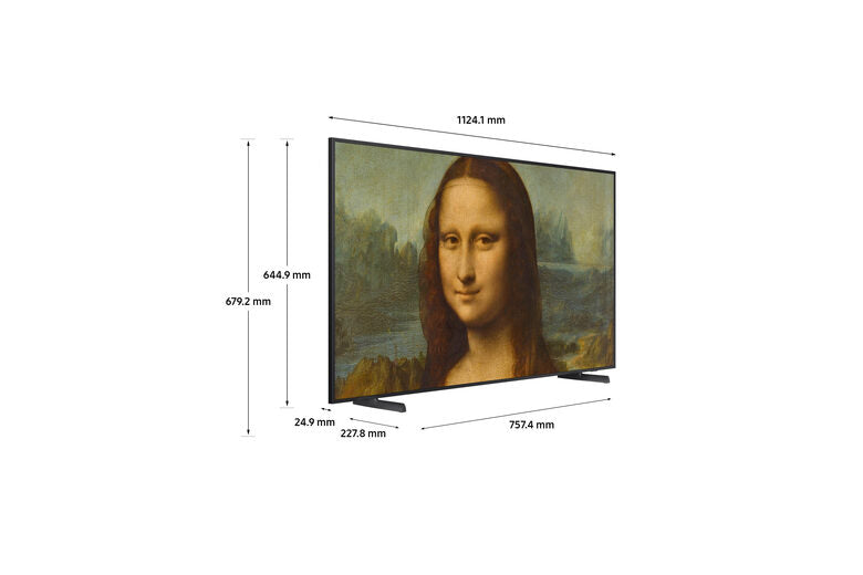 Samsung The Frame TV 4K 50” 50LS03B Smart TV Wi-Fi Black, Processore 4K, Cornice personalizzabile, Display anti-riflesso, Suono dinamico