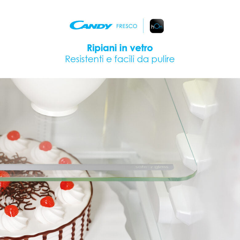 Candy Fresco CCE3T618ES frigorifero con congelatore Libera installazione 341 L E Argento