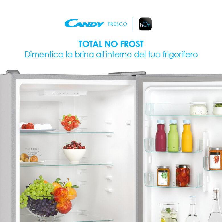 Candy Fresco CCE3T618ES frigorifero con congelatore Libera installazione 341 L E Argento