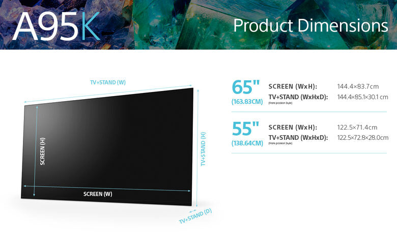 Sony XR-55A95K Televisione Smart TV 55 Pollici Oled 4K Hdr Google TV Bravia XR Ultra HD Nero