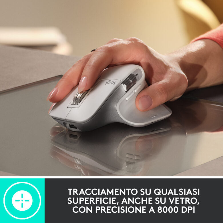Logitech MX Master 3S mouse Mano destra RF senza fili + Bluetooth Ottico 8000 DPI