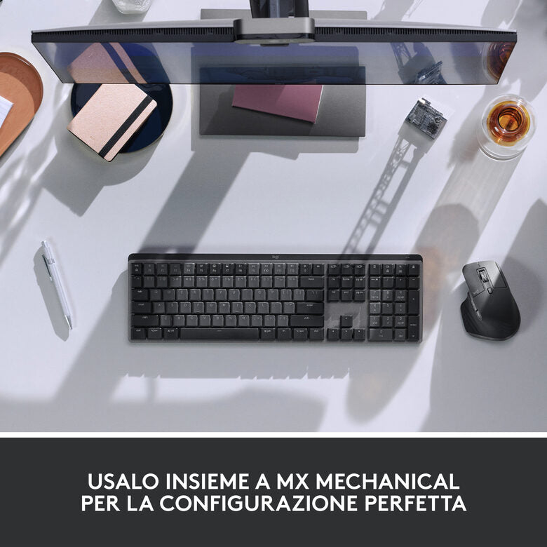 Logitech MX Master 3S mouse Mano destra RF senza fili + Bluetooth Ottico 8000 DPI