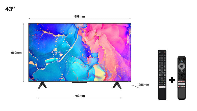 TCL Serie C63 QLED 43" 43C635 audio Onkyo Google TV