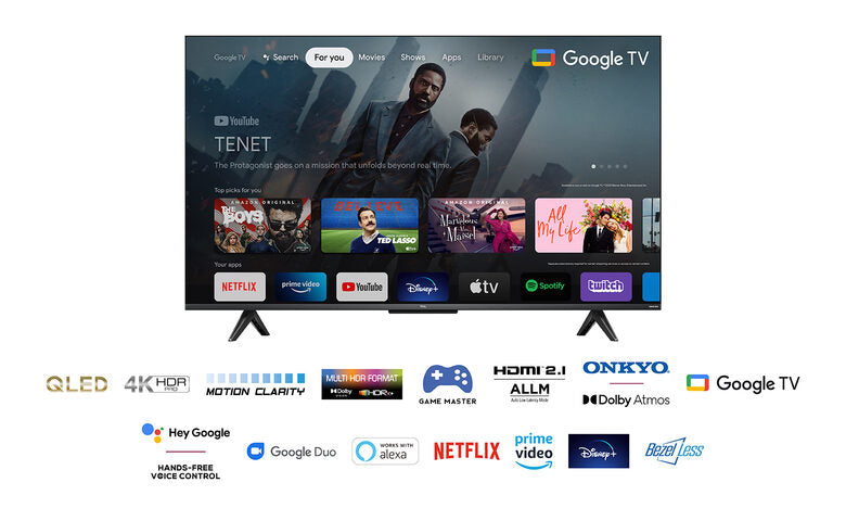 TCL Serie C63 QLED 43" 43C635 audio Onkyo Google TV