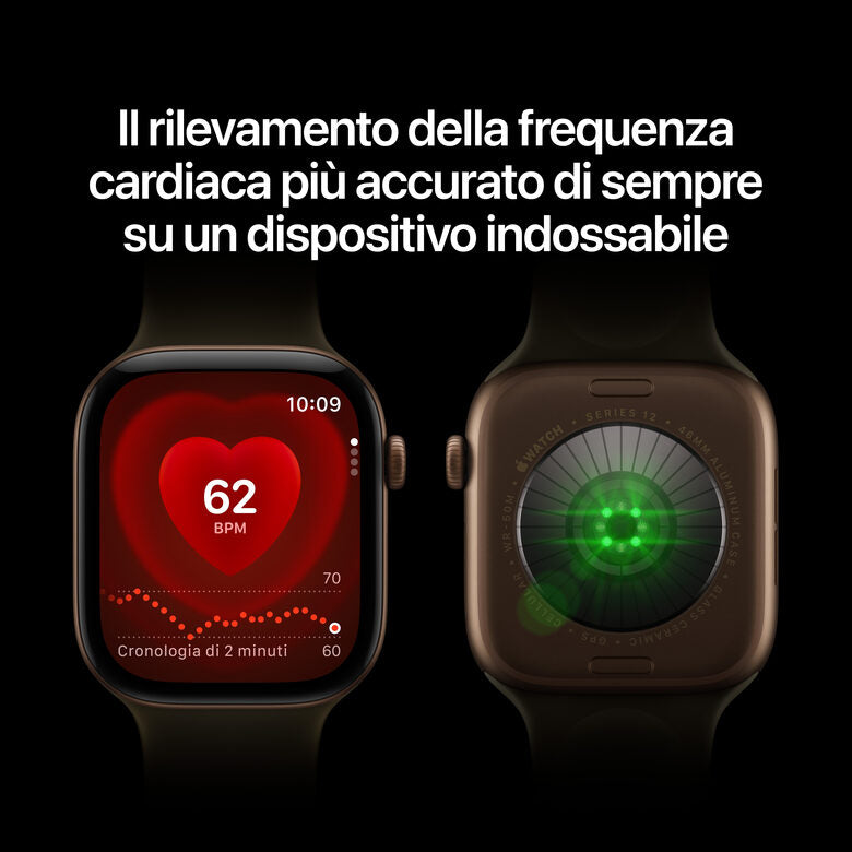 Apple Watch Series 12 GPS + Cellular, cassa 46 mm in alluminio grigio siderale con cinturino Sport blu marino - M/L