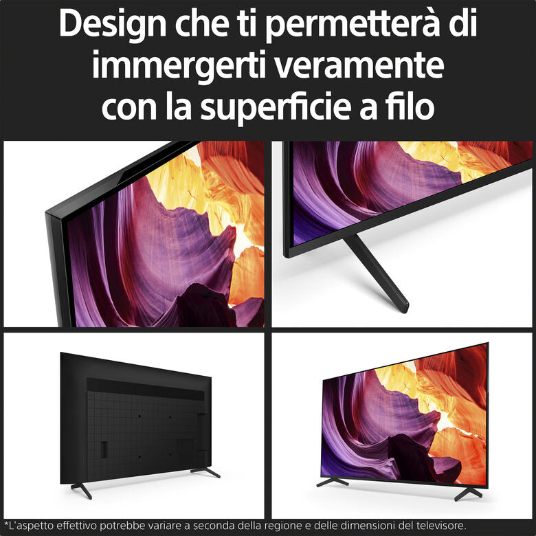 Sony KD-50X81K Televisione Smart TV 50 Pollici Led 4K Uhd Hdr Google TV Perfect For Playstation Bravia Core