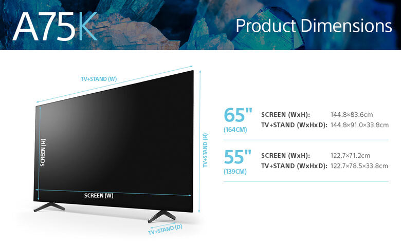 Sony XR-55A75K – 55”- BRAVIA XR™ - OLED – 4K Ultra HD – High Dynamic Range (HDR) – Smart TV (Google TV)