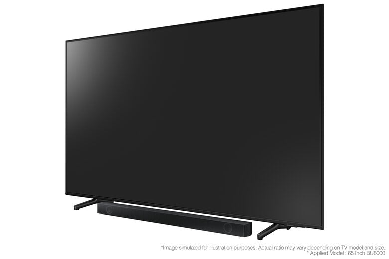 Samsung Soundbar HW-B550/ZF con subwoofer 2.1 canali 410W, audio 3D, suono ottimizzato, bassi profondi, gaming mode