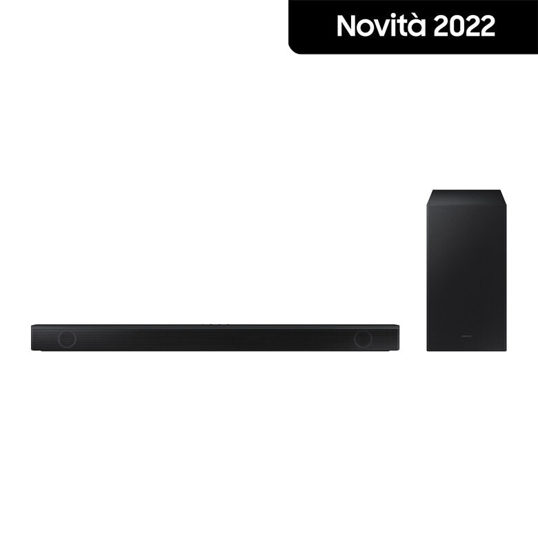 Samsung Soundbar HW-B550/ZF con subwoofer 2.1 canali 410W, audio 3D, suono ottimizzato, bassi profondi, gaming mode