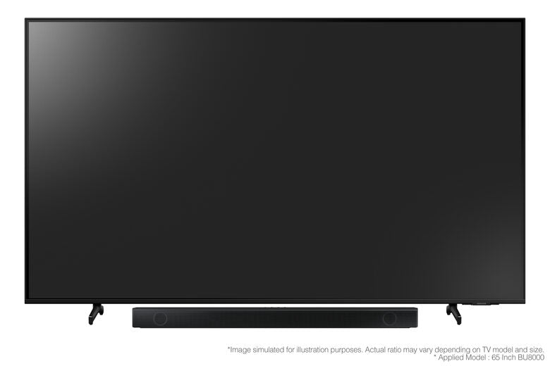 Samsung Soundbar HW-B550/ZF con subwoofer 2.1 canali 410W, audio 3D, suono ottimizzato, bassi profondi, gaming mode