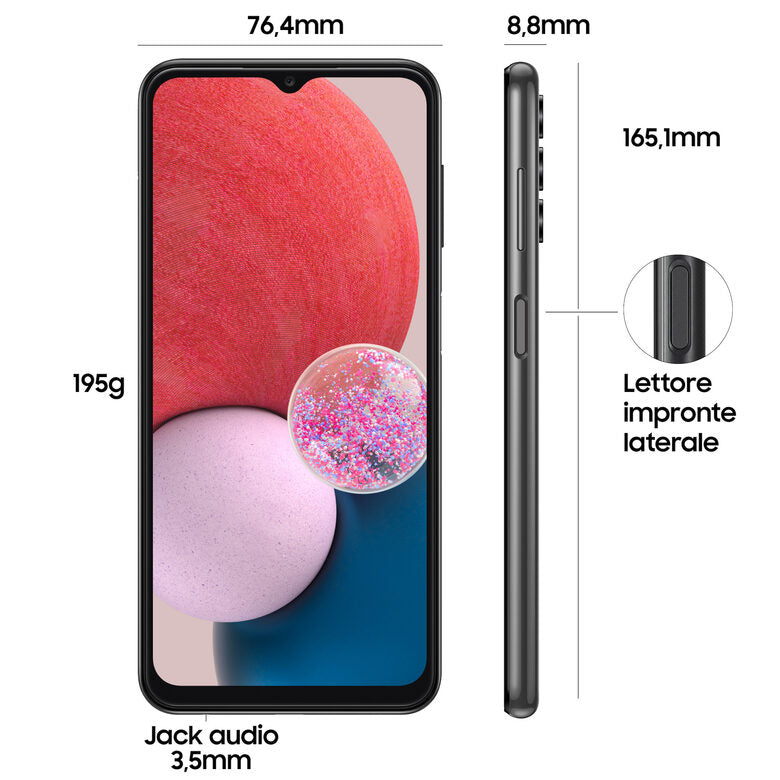 Samsung Galaxy A13 16,8 cm (6.6") Doppia SIM Android 12 4G USB tipo-C 4 GB 128 GB 5000 mAh Nero