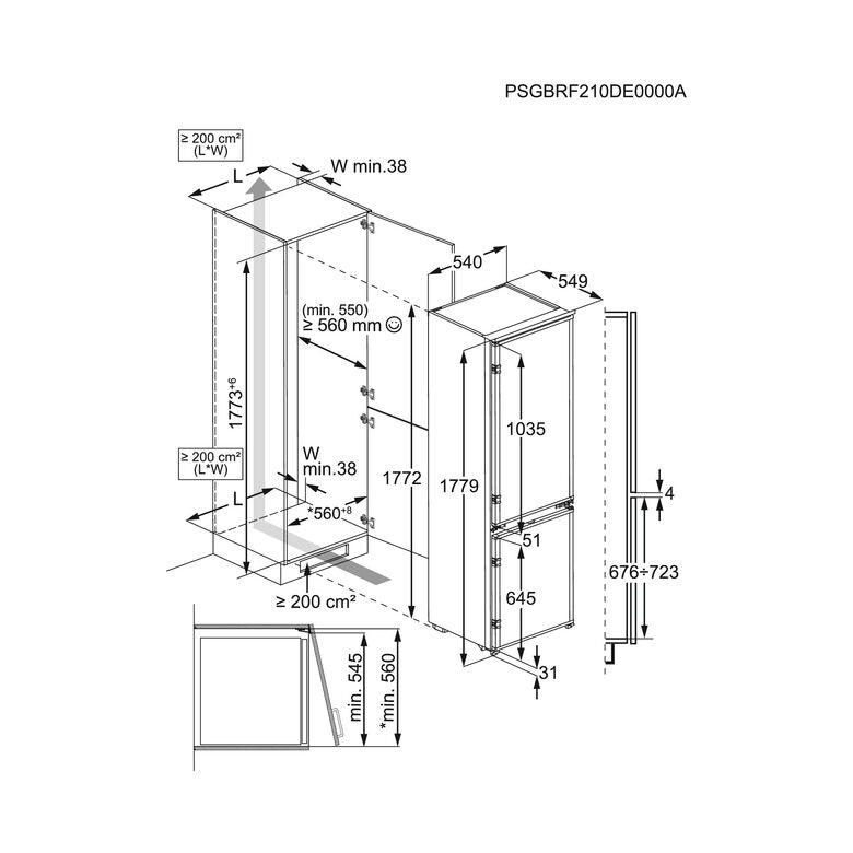 Electrolux LNT2LF18S frigorifero con congelatore Da incasso 271 L F Bianco