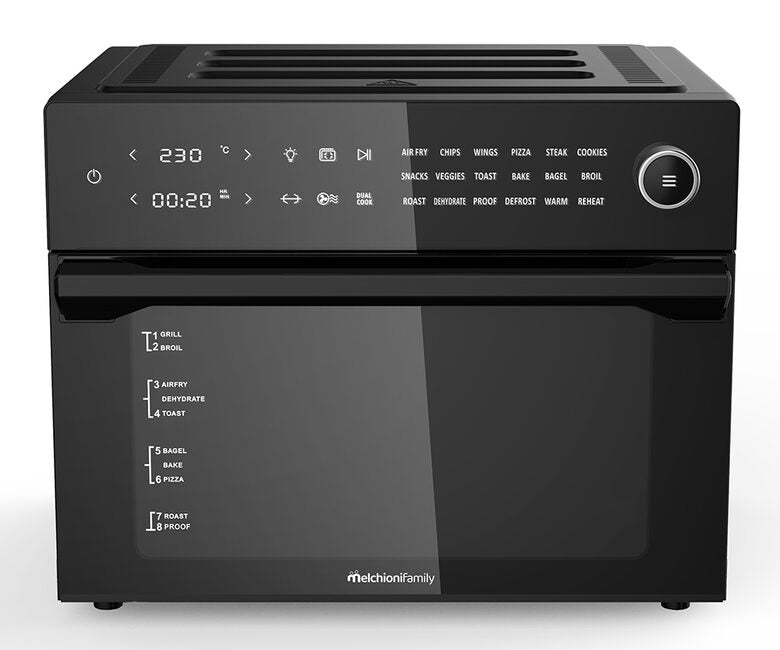 Melchioni Benedetta Friggitrice ad Aria Calda Singolo 30 L Indipendente 1800 W Nero
