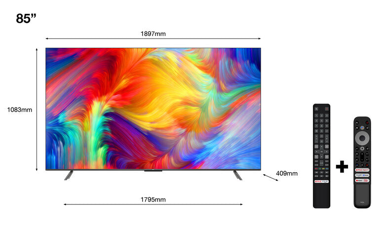 TCL Serie P73 Nanotecnologia WCG 85" 85P735 Google TV