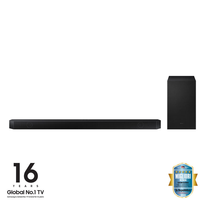 Samsung Soundbar HW-Q700B/ZF con subwoofer 3.1.2 canali 320W, audio 3D wireless ottimizzato, effetto cinema surround