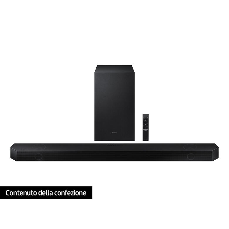 Samsung Soundbar HW-Q700B/ZF con subwoofer 3.1.2 canali 320W, audio 3D wireless ottimizzato, effetto cinema surround
