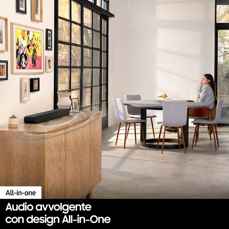 Samsung Soundbar HW-S60B/ZF 5 canali 200W, audio 3D wireless ottimizzato, suono bilanciato e uniforme, music mode