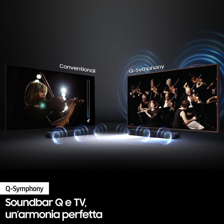 Samsung Soundbar HW-S60B/ZF 5 canali 200W, audio 3D wireless ottimizzato, suono bilanciato e uniforme, music mode