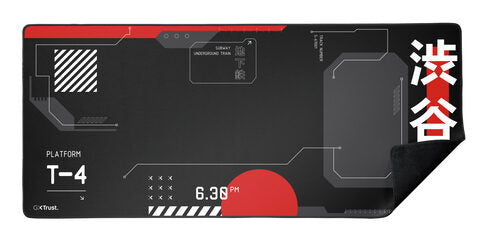 Trust GXT 759 XXL Tappetino per mouse per gioco da computer Nero, Rosso
