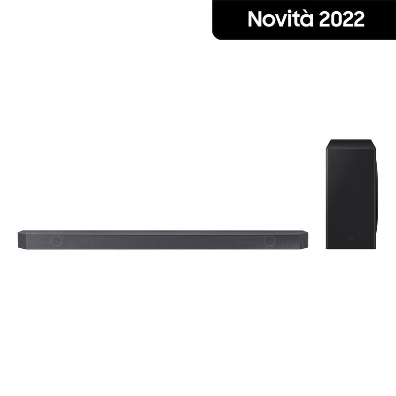 Samsung Soundbar HW-Q800B/ZF con subwoofer 5.1.2 canali 360W, audio 3D wireless ottimizzato, effetto cinema surround