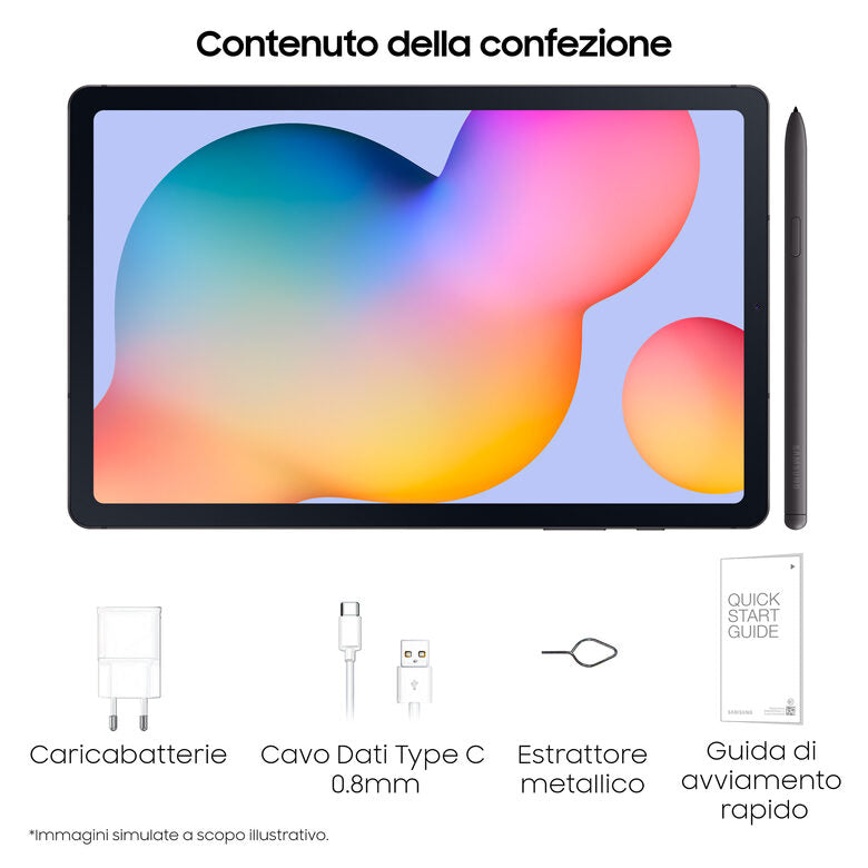 Samsung Galaxy Tab S6 Lite Tablet Android 10.4 Pollici Wi-Fi RAM 4 GB, 128 GB espandibili Tablet Android 12 Oxford Gray