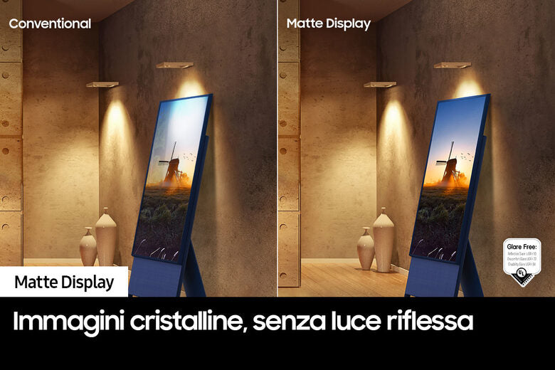 Samsung TV The Sero 4K 43" 43LS05B Smart TV Wi-Fi 2022 Navy Blue, Schermo rotante, Suono potente, Processore Quantum 4K, Display anti-riflesso