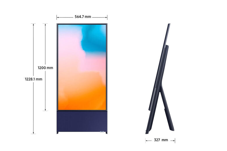 Samsung TV The Sero 4K 43" 43LS05B Smart TV Wi-Fi 2022 Navy Blue, Schermo rotante, Suono potente, Processore Quantum 4K, Display anti-riflesso