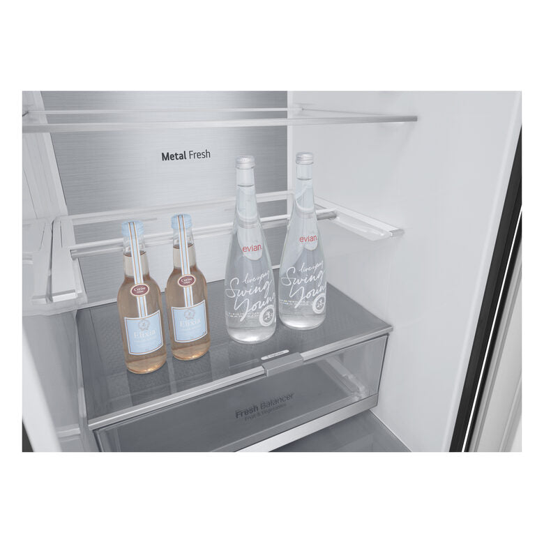 LG GBB72MCVGN Frigorifero combinato, Classe D, 384L, Wine Rack, No frost, Nero
