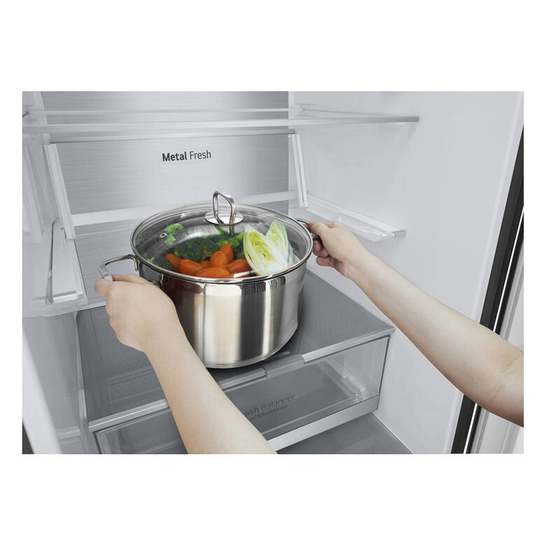 LG GBB72MCVGN Frigorifero combinato, Classe D, 384L, Wine Rack, No frost, Nero