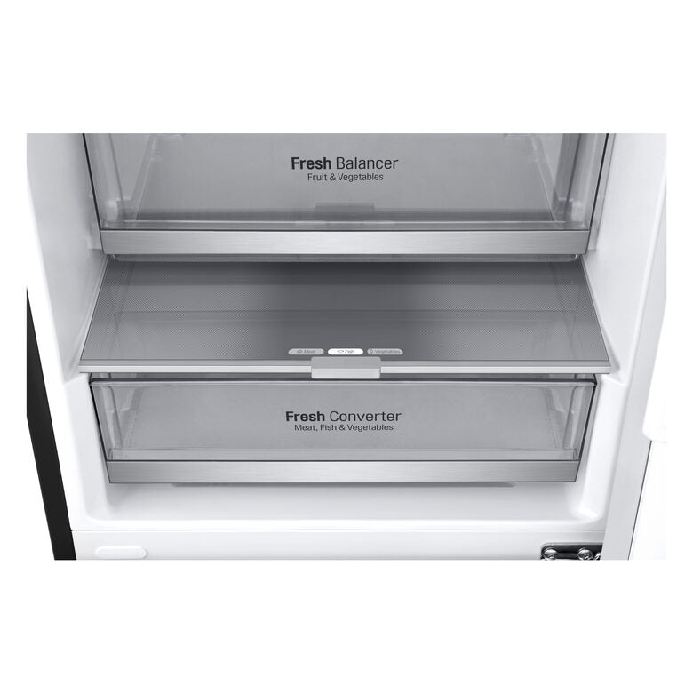 LG GBB72MCVGN Frigorifero combinato, Classe D, 384L, Wine Rack, No frost, Nero