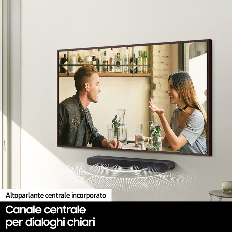 Samsung HW-S50B/ZF Soundbar   canali 140W 2022, suono bilanciato e uniforme, music mode, tap sound