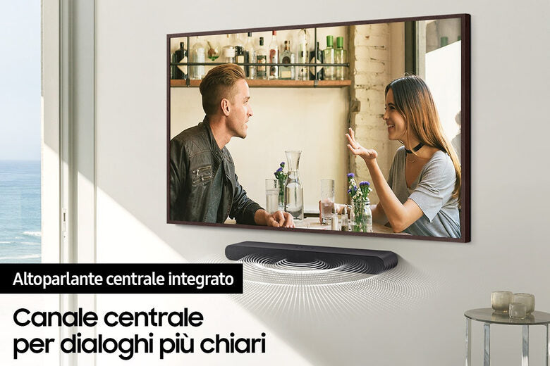 Samsung HW-S50B/ZF Soundbar   canali 140W 2022, suono bilanciato e uniforme, music mode, tap sound