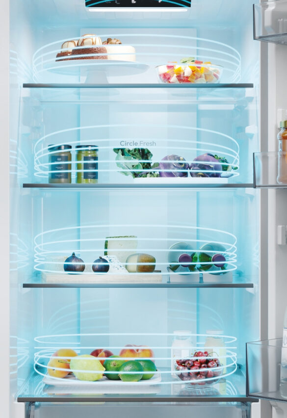 Candy CNCQ2T518EX City Fresco 300 Frigorifero Combinato A Libera Installazione, No Frost, Circle Fresh, Classe E, Acciaio Inox