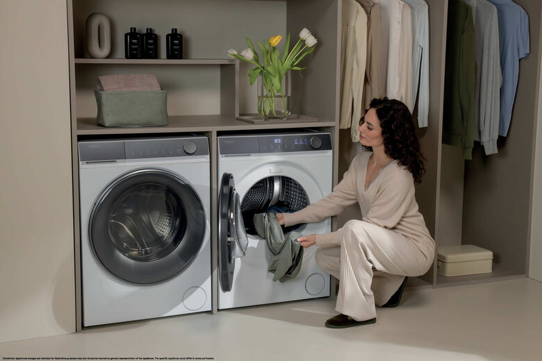 Haier HD100-C367U1 X Serie 7 Asciugatrice A Libera Installazione 10 Kg, Pompa Di Calore, Wi-Fi Smart, I-Time, Classe C, Bianco