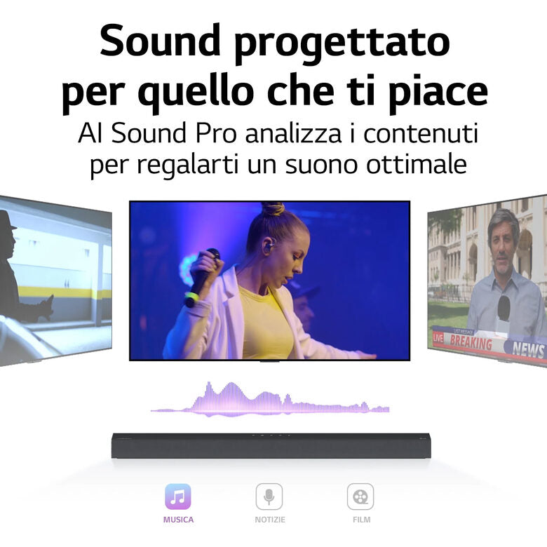 LG Soundbar S65Q 420W 3.1 canali, Meridian, DTS Virtual:X