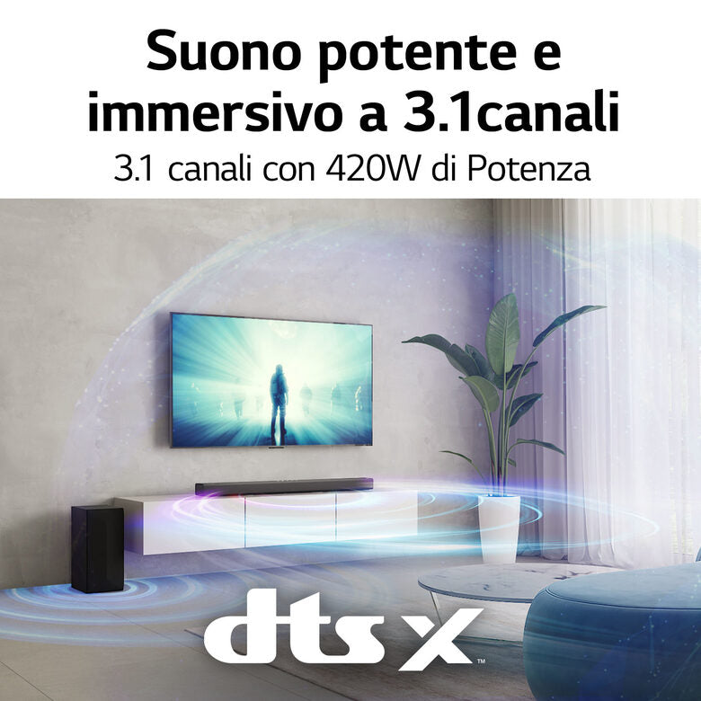 LG Soundbar S65Q 420W 3.1 canali, Meridian, DTS Virtual:X