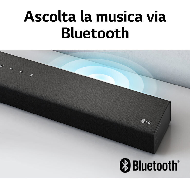 LG Soundbar S60Q 300W 2.1 canali, Dolby Atmos Virtual, 4K Pass Through