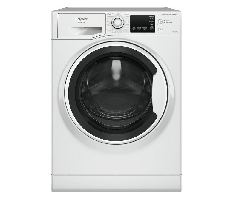 Hotpoint NDB 10725 WA IT lavasciuga Libera installazione Caricamento frontale Bianco E