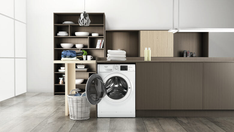 Hotpoint NDB 10725 WA IT lavasciuga Libera installazione Caricamento frontale Bianco E