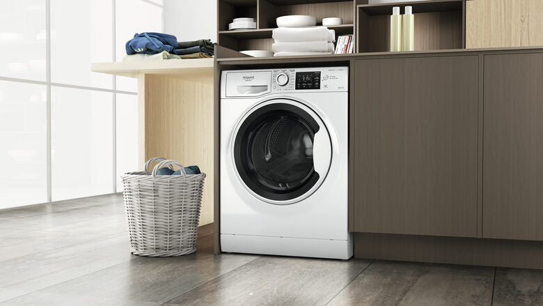 Hotpoint NDB 10725 WA IT lavasciuga Libera installazione Caricamento frontale Bianco E