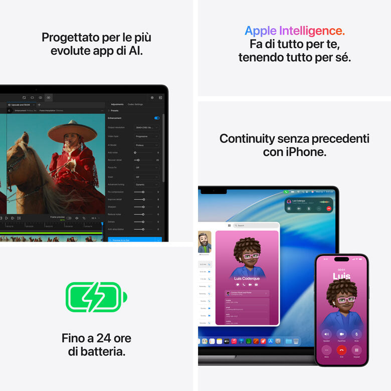 Apple MacBook Pro 16" M5 Pro chip 18‑core CPU 20‑core GPU, 24GB, 1TB SSD - Nero siderale