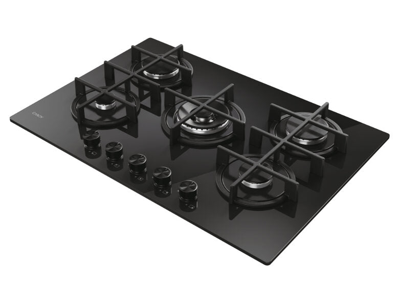 Candy CVG74WTB Piano Cottura Nero Da incasso 75 cm Gas 5 Fornello(i)