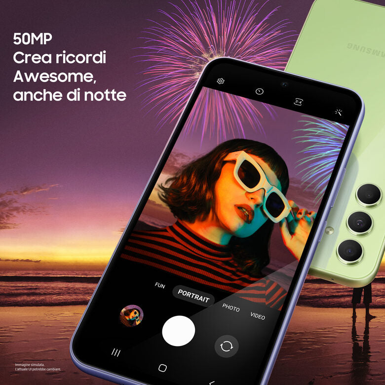 Samsung Galaxy A54 5G Display FHD+ Super AMOLED 6.4”, Android 13, 8GB RAM, 128GB, Doppia SIM, Batteria 5.000 mAh, Awesome White