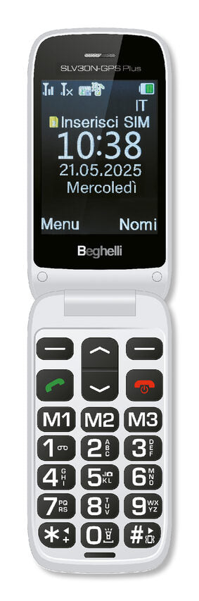 Beghelli 9201N cellulare 7,11 cm (2.8") 100 g Argento Telefono per anziani